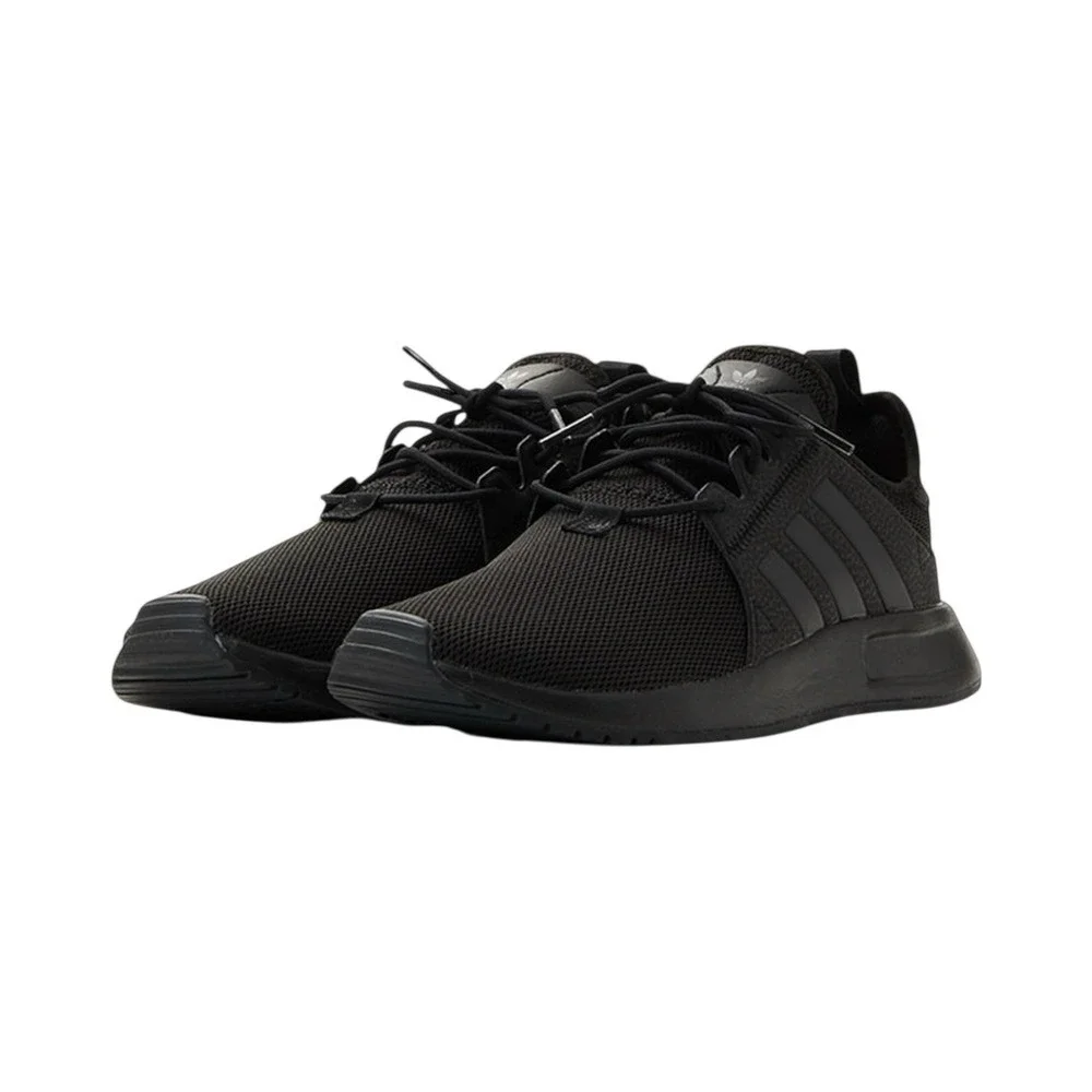 Adidas Boy's Black XPLR Lace Up Slip On Sneakers Size 5